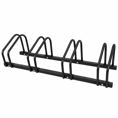 Ceruzo Fietsenrek voor 4 Fietsen - 100 cm - Vloermontage - Zwart