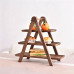 Ceruzo Serveerrek Hout - 3 Laags - 40 cm Ceruzo Serveerrek Hout - 3 Laags - 40 cm