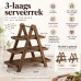 Ceruzo Serveerrek Hout - 3 Laags - 40 cm Ceruzo Serveerrek Hout - 3 Laags - 40 cm