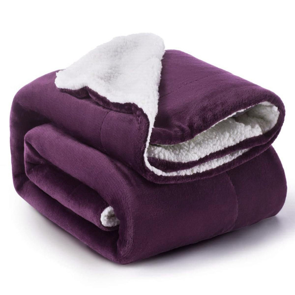 Ceruzo Sherpa Fleece Deken - 150x200 cm - Paars Ceruzo Sherpa Fleece Deken - 150x200 cm - Paars