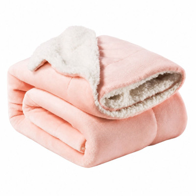 Ceruzo Sherpa Fleece Deken - 150x200 cm - Roze