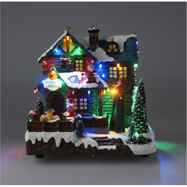 Kersthuis - Reindeer Lodge - Kerstmuziek en beweging