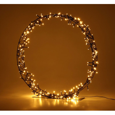 Kerstkrans op Standaard - 200 LED - 40 cm - warm wit - Timer Kerstkrans op Standaard - 200 LED - 40 cm - warm wit - Timer