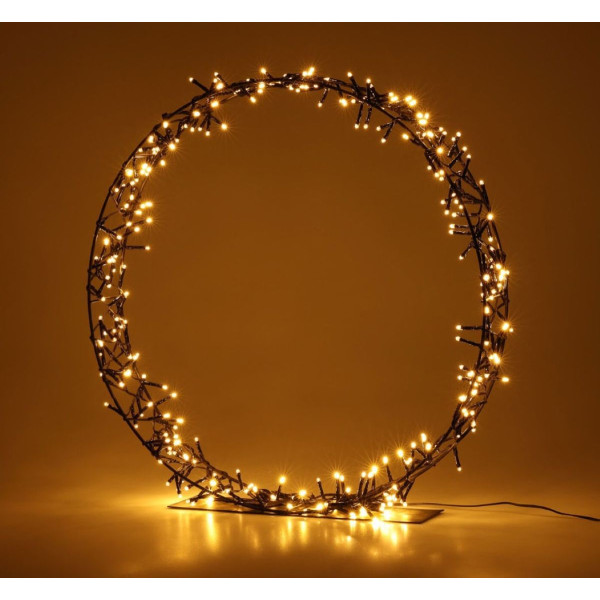 Kerstkrans op Standaard - 300 LED - 60 cm - warm wit - Timer