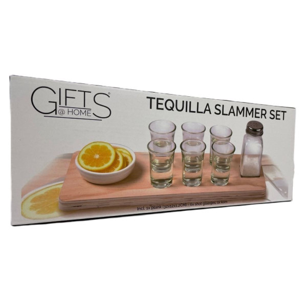 Tequila Serving Set - Tequila Shotjes op Serveerplank Tequila Serving Set - Tequila Shotjes op Serveerplank