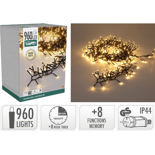 Treecluster Kerstboomverlichting - 960led - warm wit Treecluster Kerstboomverlichting - 960led - warm wit