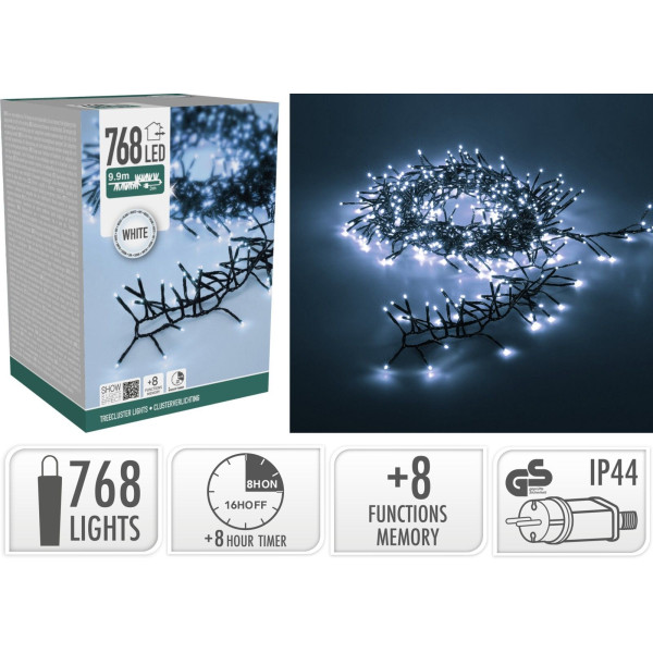 Treecluster Kerstboomverlichting - 768led - Wit Treecluster Kerstboomverlichting - 768led - Wit