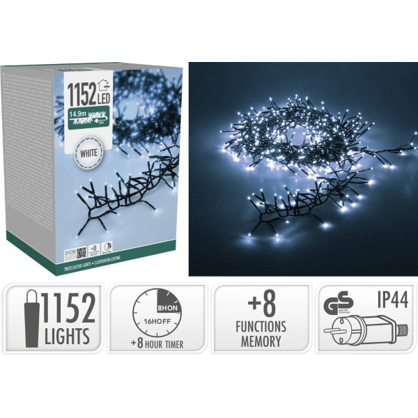 Treecluster Kerstboomverlichting - 1152led - Wit Treecluster Kerstboomverlichting - 1152led - Wit