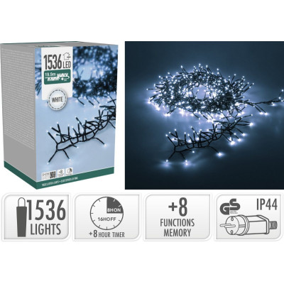 Treecluster Kerstboomverlichting - 1536led - Wit