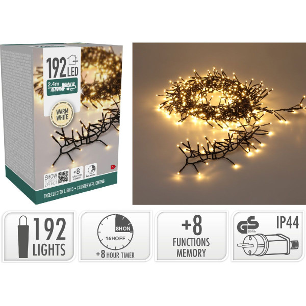Treecluster Kerstboomverlichting - 192led - warm wit Treecluster Kerstboomverlichting - 192led - warm wit