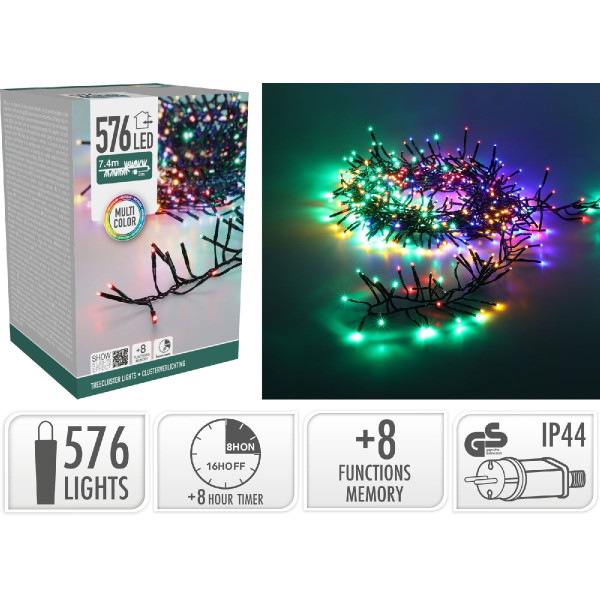 Treecluster Kerstboomverlichting - 576led - multicolor Treecluster Kerstboomverlichting - 576led - multicolor