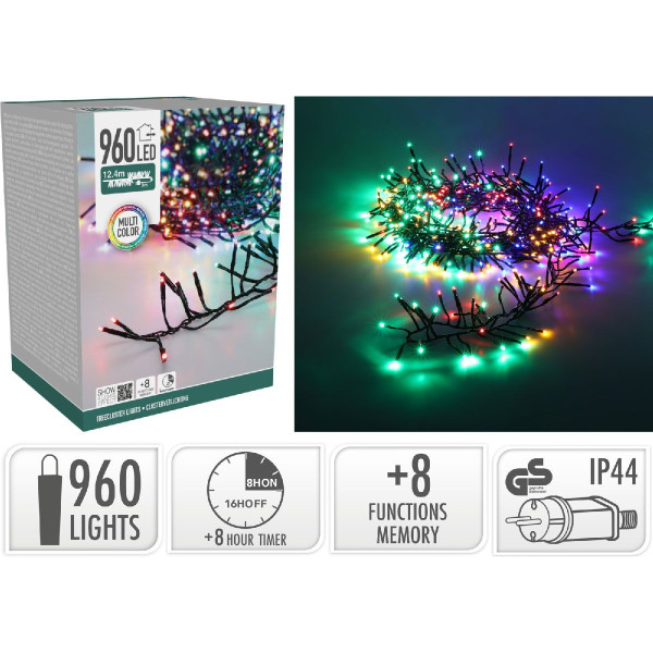 Treecluster Kerstboomverlichting - 960led - multicolor Treecluster Kerstboomverlichting - 960led - multicolor