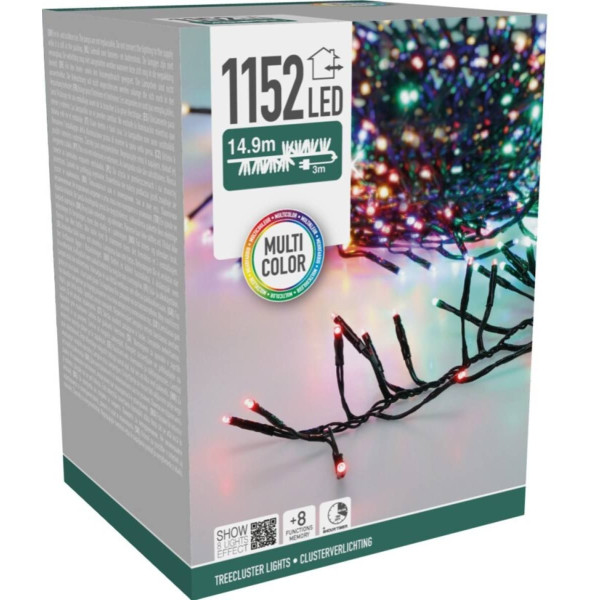 Treecluster Kerstboomverlichting - 1152led - Multicolor
