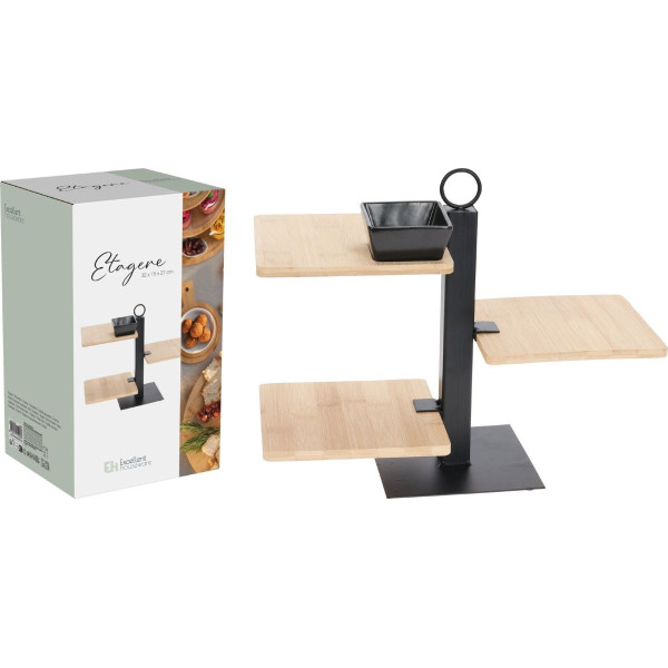 Etagere Metaal met bamboe