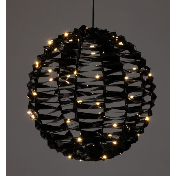 Verlichte Bal - Zwart - 25 cm - 60 led Verlichte Bal - Zwart - 25 cm - 60 led