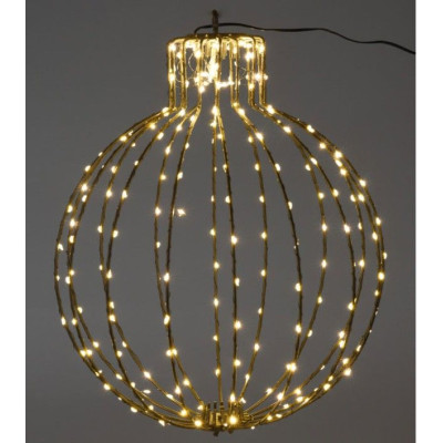Verlichte Kerstbal - 45cm - Zwart Frame