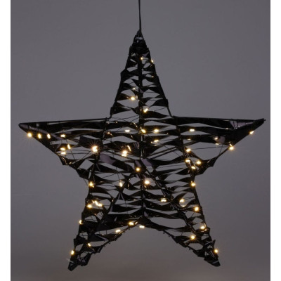 Verlichte Kerstster - Zwart - 40 cm - 60 led Verlichte Kerstster - Zwart - 40 cm - 60 led
