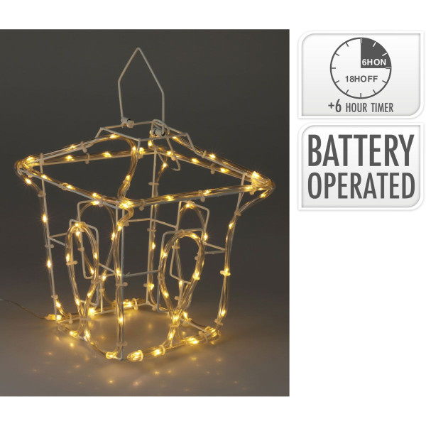 Kerstlantaarn - LED Slangverlichting op batterijen Kerstlantaarn - LED Slangverlichting op batterijen