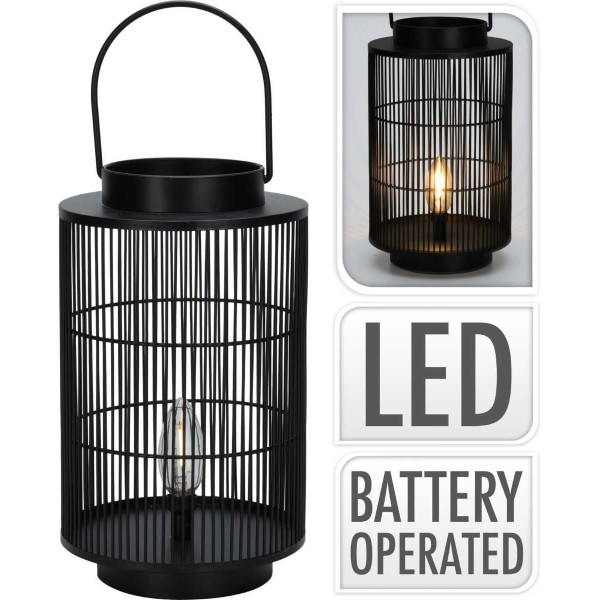 Lantaarn 30 cm - Led - Metaal