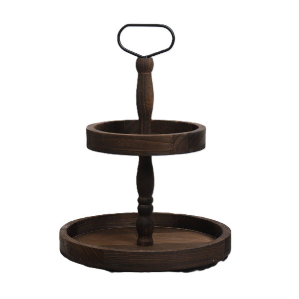 Ceruzo Etagere - Paulownia Hout - Luxe uitvoering - 40 cm hoog