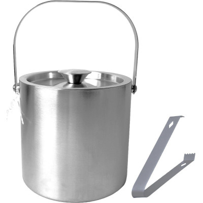 Ceruzo IJsemmer RVS - 3 Liter - extra Groot - met Deksel en Tang