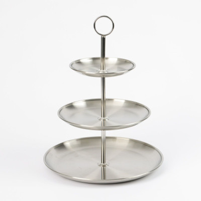 Ceruzo Etagere - 3 laags - RVS - D30 x H34 cm
