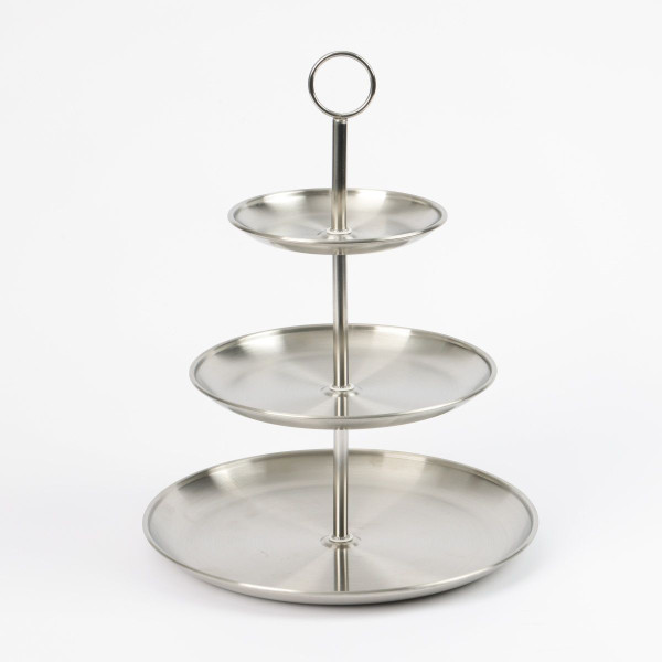 Ceruzo Etagere - 3 laags - RVS - D30 x H34 cm