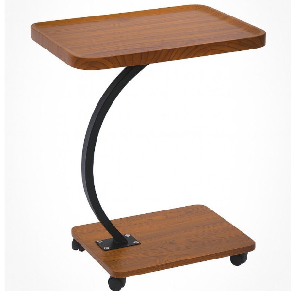 Ceruzo Bijzettafel met Wieltjes - C-Shape