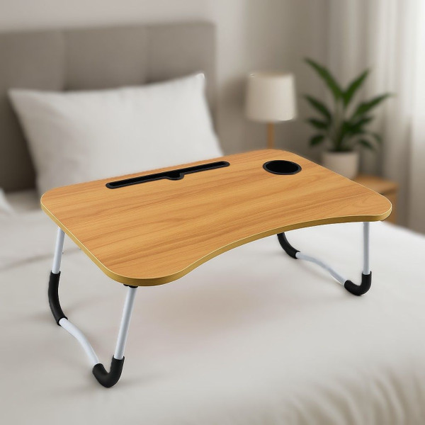 Ceruzo Opklapbare Laptoptafel - Bedtafel - 60x40 cm - Houtlook Ceruzo Opklapbare Laptoptafel - Bedtafel - 60x40 cm - Houtlook