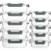 Ceruzo Meal Prep Bakjes - 10 stuks Vershoudbakjes - Glas