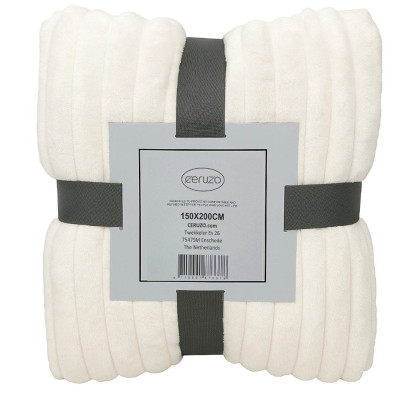Ceruzo Fleece deken - 150x200 cm - creme