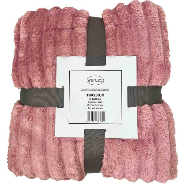 Ceruzo Fleece deken - 150x200 cm - roze Ceruzo Fleece deken - 150x200 cm - roze
