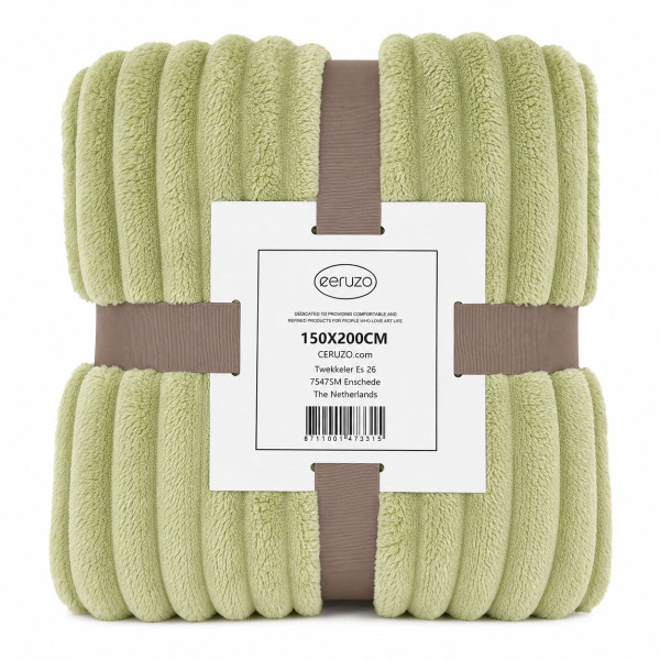 Ceruzo Fleece deken - 150x200 cm - groen Ceruzo Fleece deken - 150x200 cm - groen