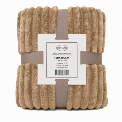 Ceruzo Fleece deken - 150x200 cm - camel