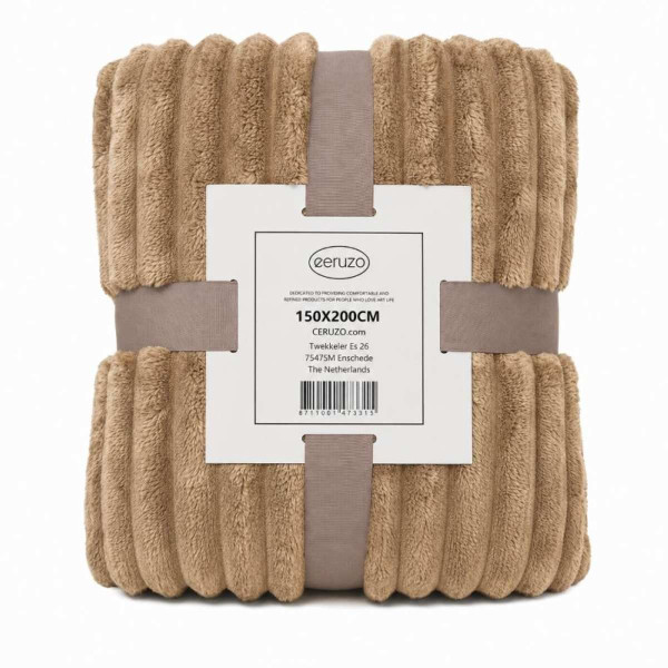 Ceruzo Fleece deken - 150x200 cm - camel
