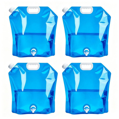 Ceruzo 4x Waterjerrycan met Tapkraan - 10 Liter - Opvouwbaar