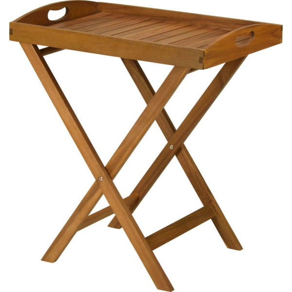 Dienbladtafel Acacia - opvouwbare Bijzettafel - Butlertray opklapbaar Dienbladtafel Acacia - opvouwbare Bijzettafel - Butlertray opklapbaar