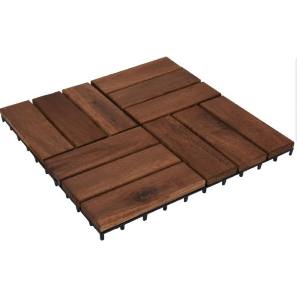 Terrastegel Acacia Hout - 30x30cm - set van 4 - 0.36m2 Terrastegel Acacia Hout - 30x30cm - set van 4 - 0.36m2