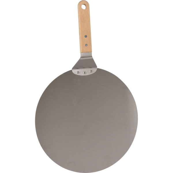 BBQ Pizza Server - Pizzaschep - voor BBQ en oven - 30 cm diameter- Houten Handvat BBQ Pizza Server - Pizzaschep - voor BBQ en oven - 30 cm diameter- Houten Handvat