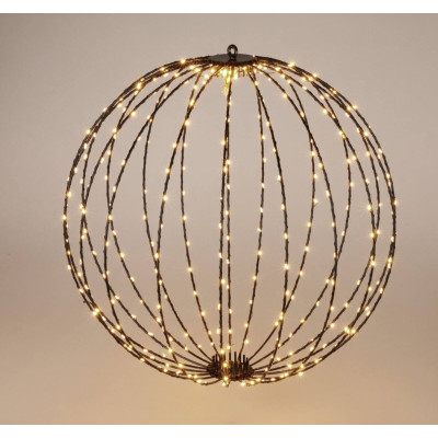 Lichtbol 400 led - Metaal - 60 cm - met Timer - warm wit