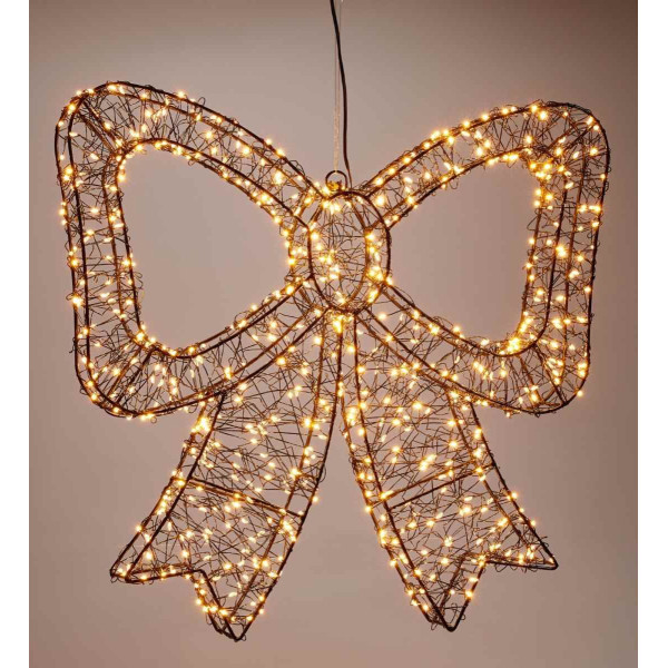 Verlichte Kerststrik - 38 cm - Extra warm wit Verlichte Kerststrik - 38 cm - Extra warm wit
