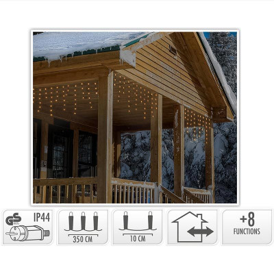 IJspegel Lichtgordijn - 3.5 meter - 180 LED's - extra warm wit - Soft Wire IJspegel Lichtgordijn - 3.5 meter - 180 LED's - extra warm wit - Soft Wire
