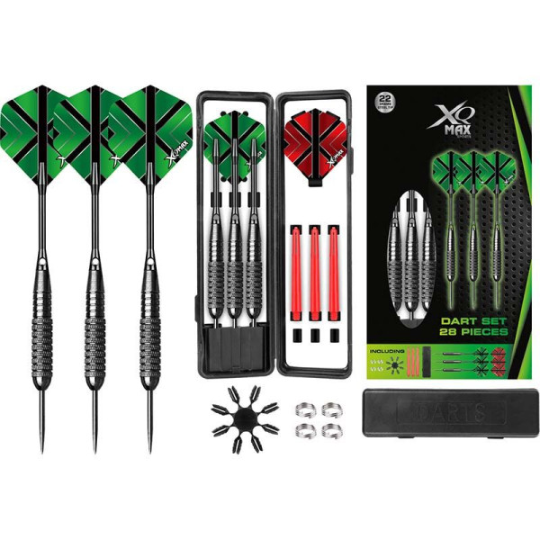 XQ Max Dartset - 3x 22 gram Steeltip - 28pcs XQ Max Dartset - 3x 22 gram Steeltip - 28pcs