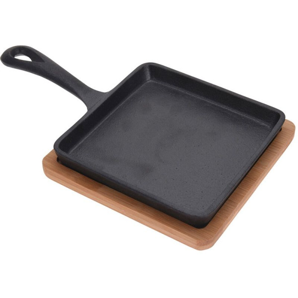 Vierkant Tapas Pannetje - Gietijzer - 14 x 14 cm Vierkant Tapas Pannetje - Gietijzer - 14 x 14 cm