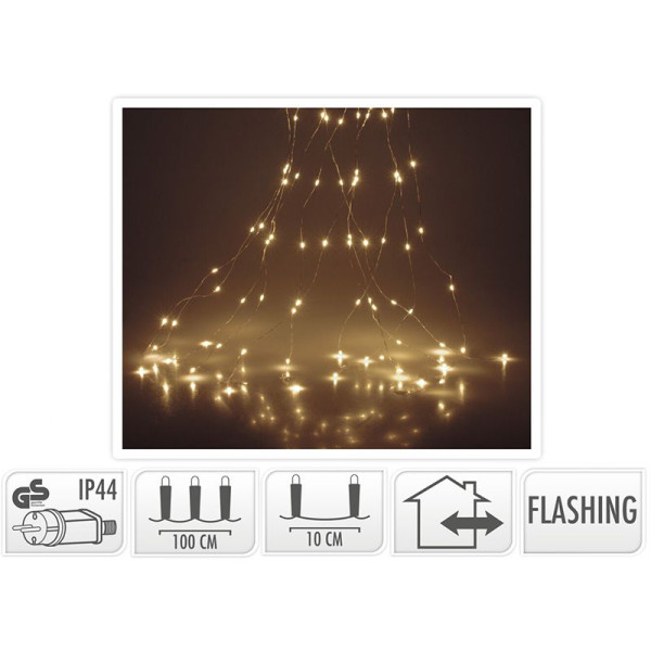 Cascadeverlichting met vuurvliegjeseffect - 100 led - warm wit Cascadeverlichting met vuurvliegjeseffect - 100 led - warm wit