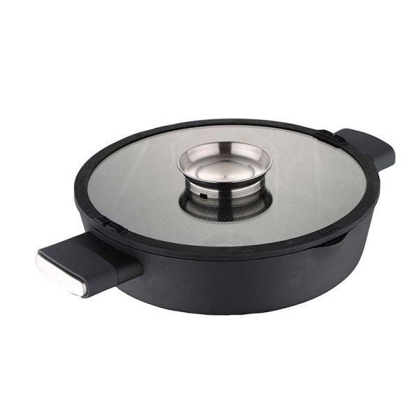 Infinty Chefs Braadpan 28cm - deksel met Aromatizer - voor inductie Infinty Chefs Braadpan 28cm - deksel met Aromatizer - voor inductie