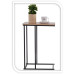 Bijzettafel - Banktafeltje - metaal en hout - 40x26xH58cm Bijzettafel - Banktafeltje - metaal en hout - 40x26xH58cm