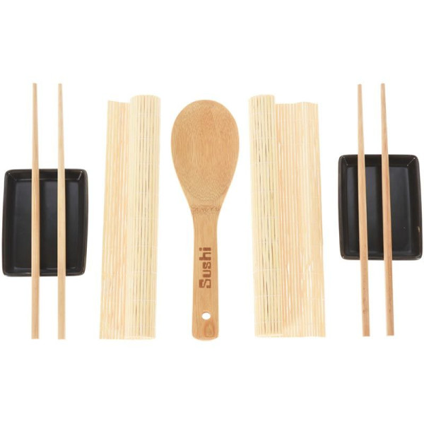Sushi Set - Bamboe + Keramiek - voor 2 personen Sushi Set - Bamboe + Keramiek - voor 2 personen