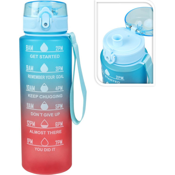 Motivatie Waterfles - Drinkfles 1 liter Motivatie Waterfles - Drinkfles 1 liter