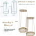Plantenstandaard - 46 + 58 cm hoogte - taupe - set van 2